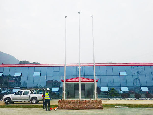 萍乡项目部旗杆安装